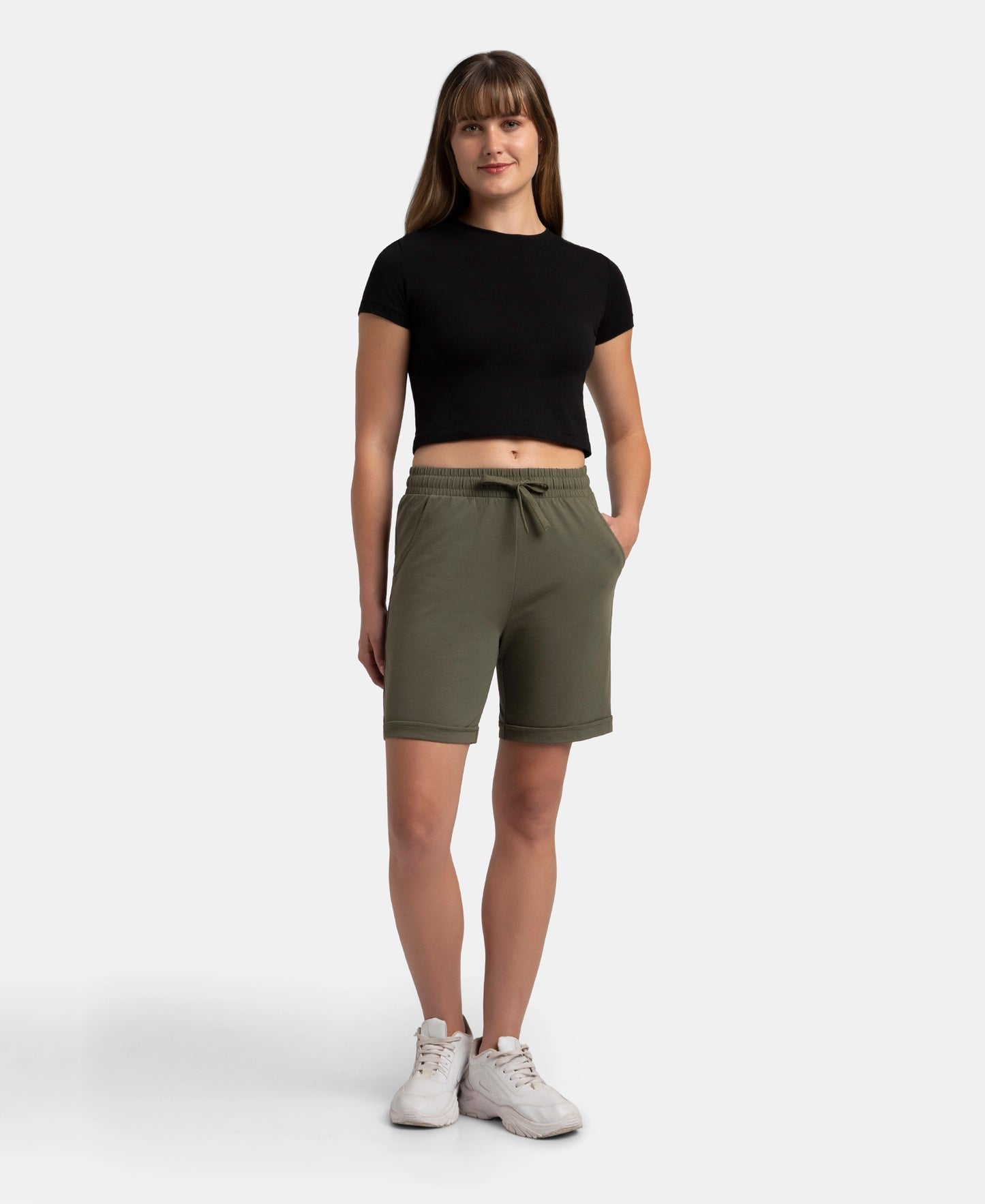 Super Combed Cotton Rich Regular Fit Shorts with Side Pockets - Beetle