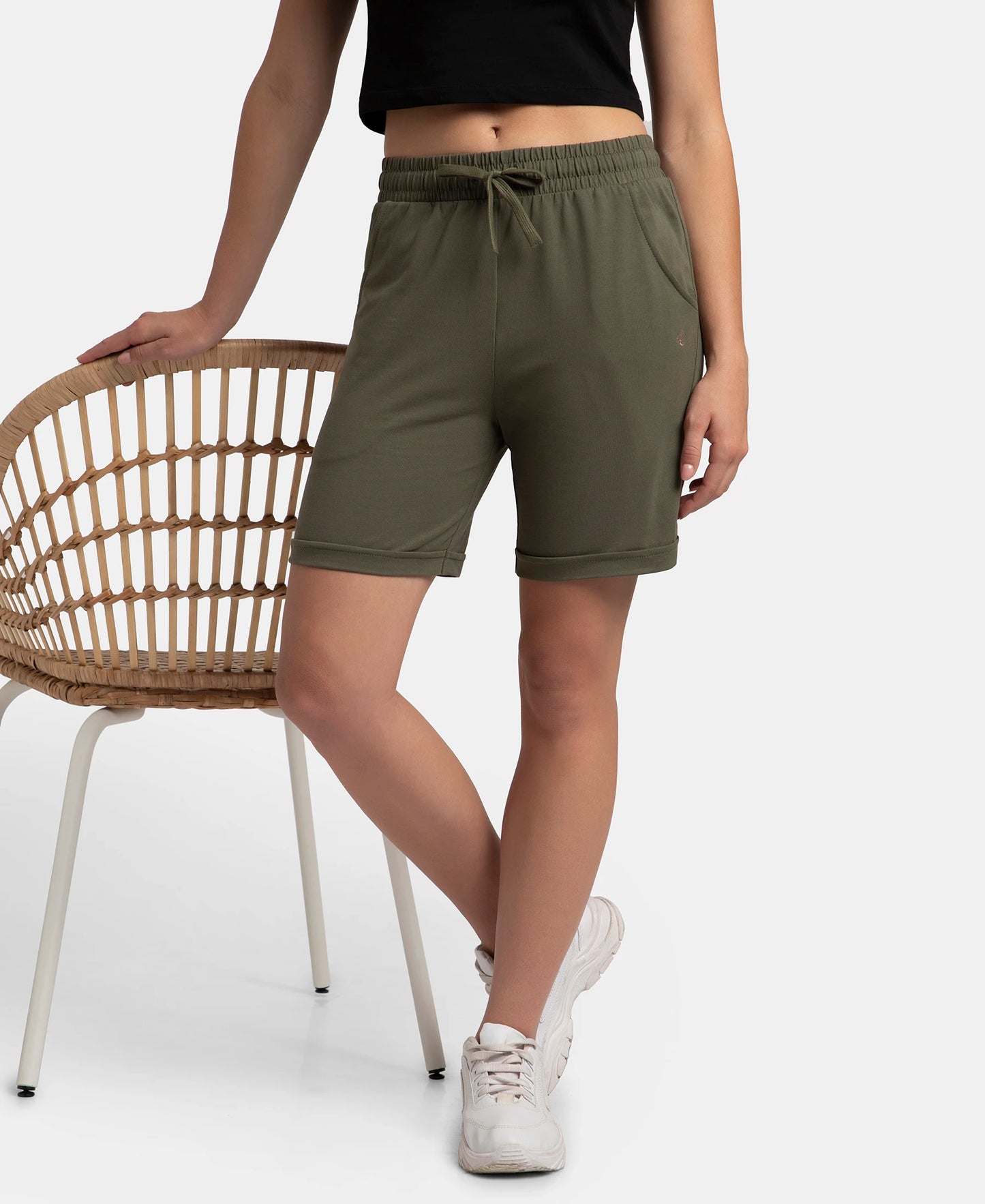 Super Combed Cotton Rich Regular Fit Shorts with Side Pockets - Beetle