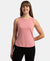 Super Combed Cotton Rich Solid Curved Hem Styled Tank Top - Brandied Apricot