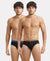 Super Combed Cotton Solid Brief with Ultrasoft Waistband - Black (Pack of 2)-0