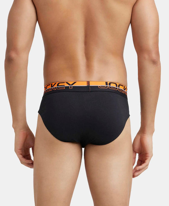 Super Combed Cotton Solid Brief with Ultrasoft Waistband - Black (Pack of 2)-6