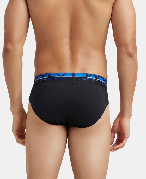 Super Combed Cotton Solid Brief with Ultrasoft Waistband - Black (Pack of 2)-7