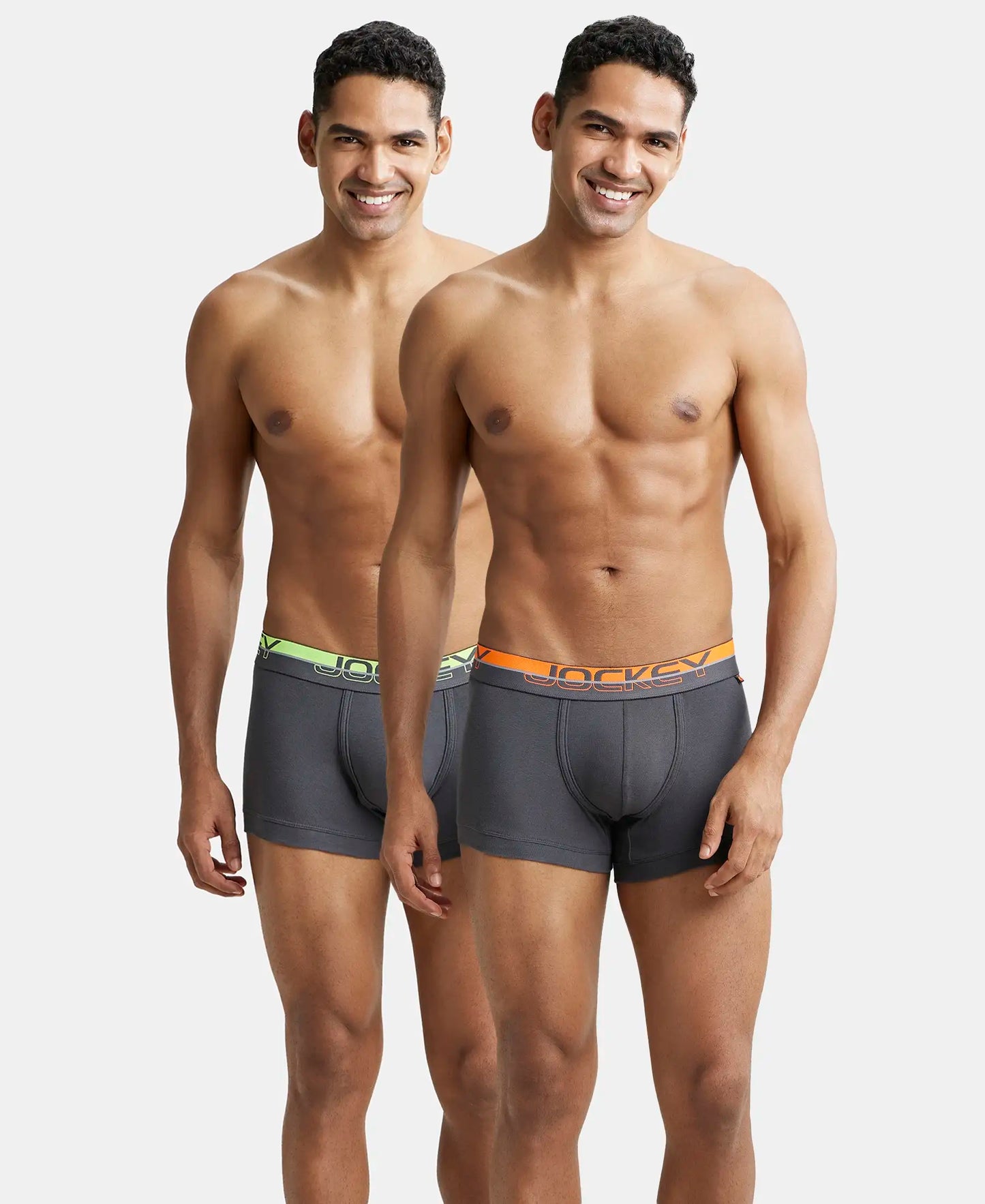 Super Combed Cotton Rib Solid Trunk with Ultrasoft Waistband - Asphalt (Pack of 2)