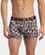 Super Combed Cotton Elastane Stretch Printed Trunk with Ultrasoft Waistband - Navy Nasturtium