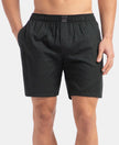 Tencel Lyocell Cotton Checkered Boxer Shorts with Side Pockets - Scarab