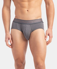 Tencel Micro Modal Elastane Stretch Printed Brief with Natural StayFresh Properties - Gun Metal