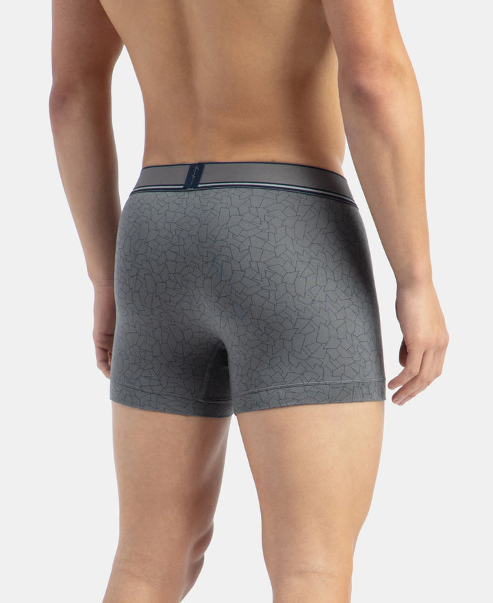 Tencel Micro Modal Elastane Stretch Printed Trunk with Natural StayFresh Properties - Gun Metal