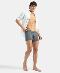 Tencel Micro Modal Elastane Stretch Printed Trunk with Natural StayFresh Properties - Gun Metal