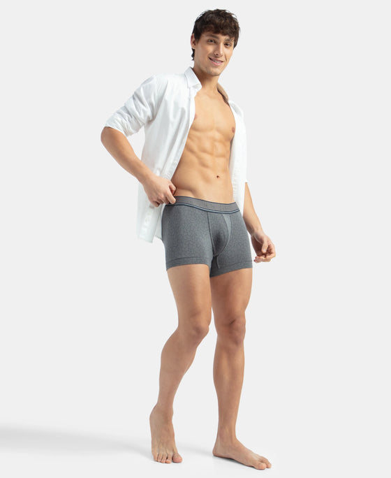 Tencel Micro Modal Elastane Stretch Printed Trunk with Natural StayFresh Properties - Gun Metal