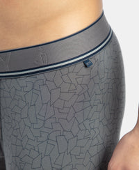 Tencel Micro Modal Elastane Stretch Printed Trunk with Natural StayFresh Properties - Gun Metal