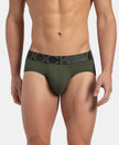Tactel Microfiber Elastane Stretch Solid Brief with Moisture Move Properties - Thyme