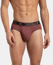 Tactel Microfiber Elastane Stretch Solid Brief with Moisture Move Properties - Wild Ginger