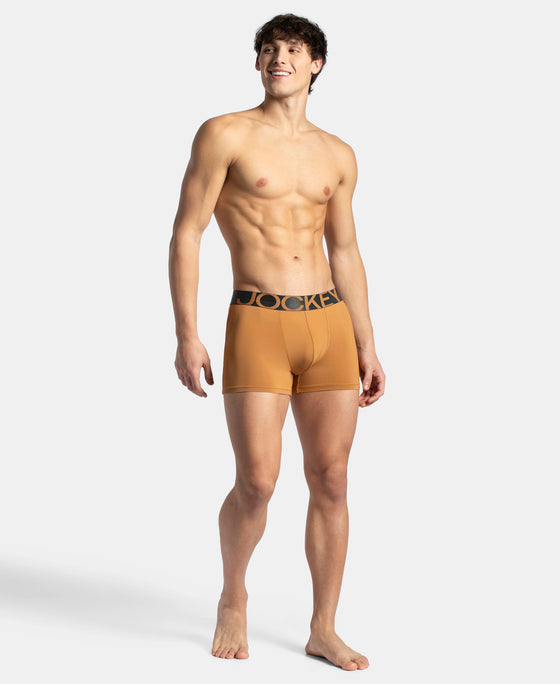 Tactel Microfiber Elastane Stretch Solid Trunk with Moisture Move Properties - Brown Sugar