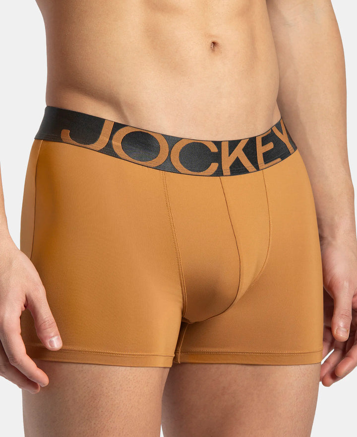 Tactel Microfiber Elastane Stretch Solid Trunk with Moisture Move Properties - Brown Sugar