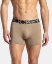 Tactel Microfiber Elastane Stretch Solid Trunk with Moisture Move Properties - Desert Taupe