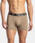 Tactel Microfiber Elastane Stretch Solid Trunk with Moisture Move Properties - Desert Taupe