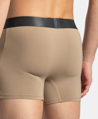 Tactel Microfiber Elastane Stretch Solid Trunk with Moisture Move Properties - Desert Taupe