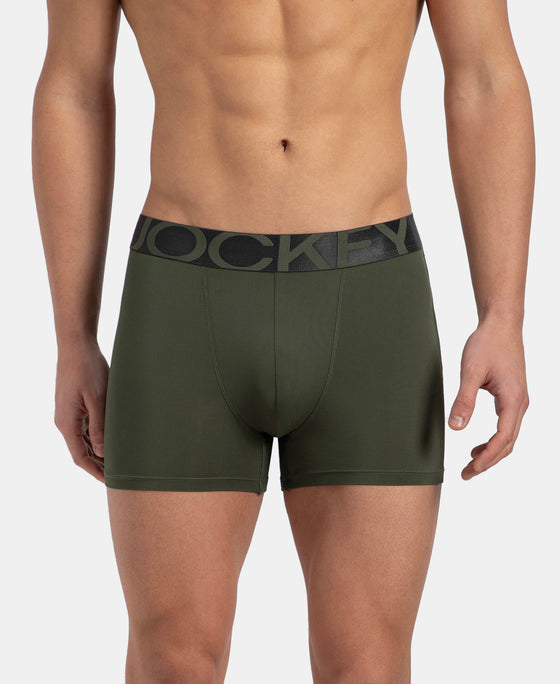 Tactel Microfiber Elastane Stretch Solid Trunk with Moisture Move Properties - Thyme