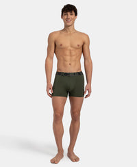 Tactel Microfiber Elastane Stretch Solid Trunk with Moisture Move Properties - Thyme