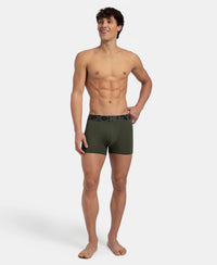 Tactel Microfiber Elastane Stretch Solid Trunk with Moisture Move Properties - Thyme