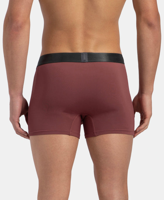 Tactel Microfiber Elastane Stretch Solid Trunk with Moisture Move Properties - Wild Ginger