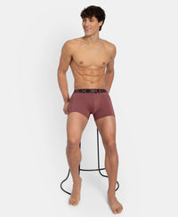 Tactel Microfiber Elastane Stretch Solid Trunk with Moisture Move Properties - Wild Ginger