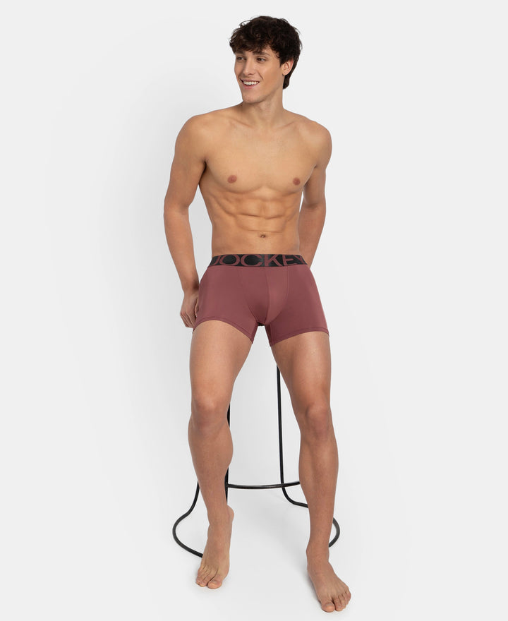 Tactel Microfiber Elastane Stretch Solid Trunk with Moisture Move Properties - Wild Ginger