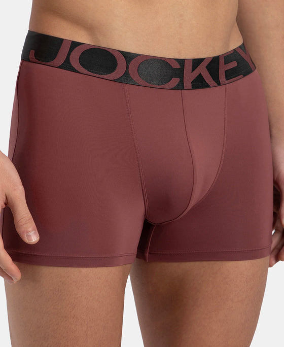 Tactel Microfiber Elastane Stretch Solid Trunk with Moisture Move Properties - Wild Ginger