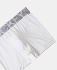 Tactel Microfiber Elastane Stretch Solid Trunk with Moisture Move Properties - White