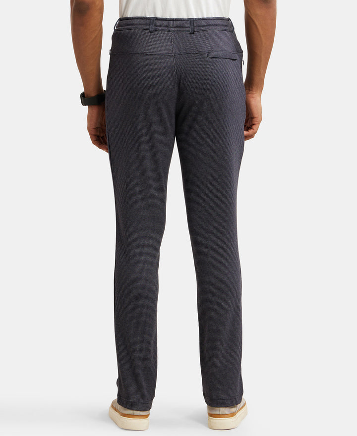 Super Combed Cotton Rich Elastane Stretch Slim Fit All Day Pants with Pockets - Navy