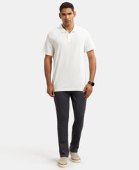 Super Combed Cotton Rich Elastane Stretch Slim Fit All Day Pants with Pockets - Navy