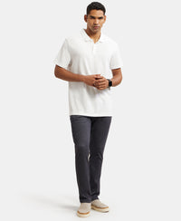 Super Combed Cotton Rich Elastane Stretch Slim Fit All Day Pants with Pockets - Navy