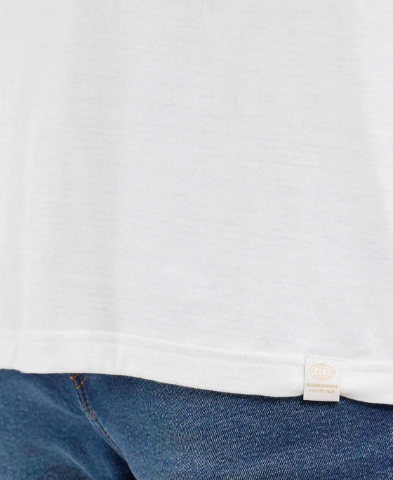 Super Combed Supima Cotton Solid Round Neck Full Sleeve T-Shirt - White-7