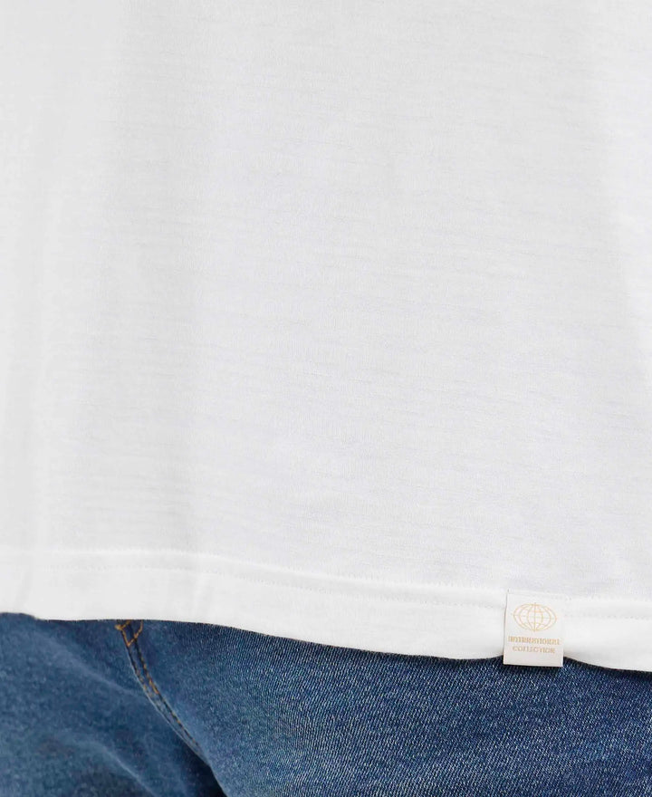Super Combed Supima Cotton Solid Round Neck Full Sleeve T-Shirt - White-7
