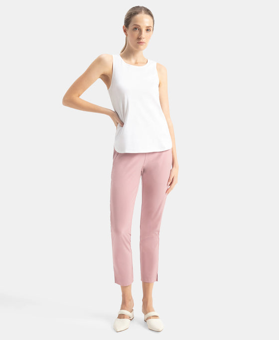 Environment Friendly Recycled Microfiber All Day Pants with StayFresh Treatment - Lilas