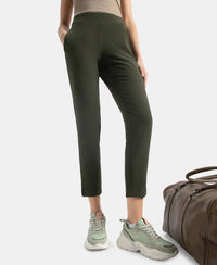 Environment Friendly Recycled Microfiber All Day Pants with StayFresh Treatment - Olive