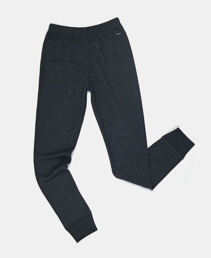 Kid's Super Combed Cotton Rich Brushed Thermal Long John with StayWarm Treatment - Charcoal Melange