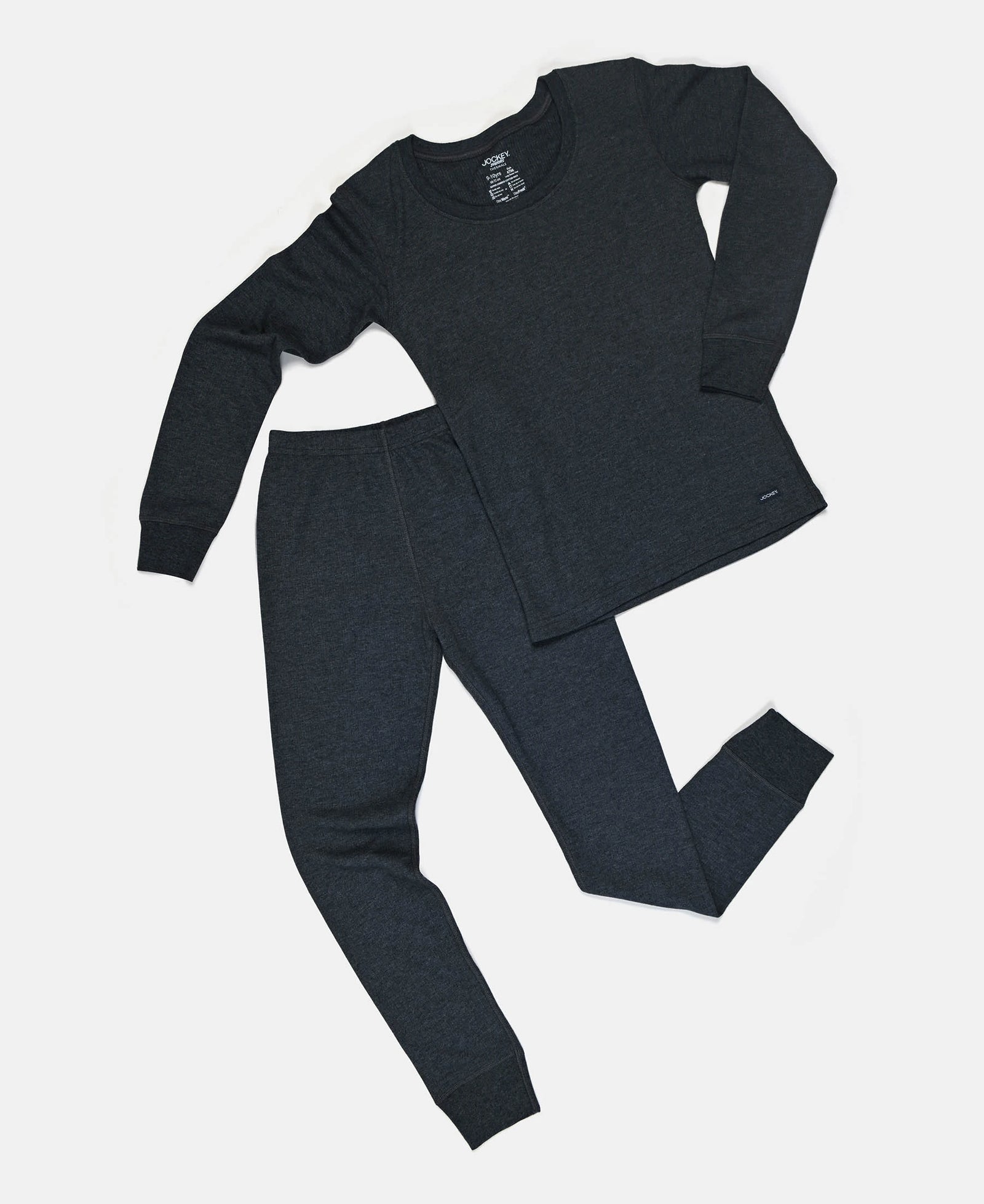 Kid's Super Combed Cotton Rich Brushed Thermal Long John with StayWarm Treatment - Charcoal Melange