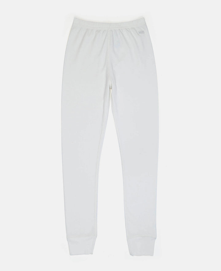 Kid's Super Combed Cotton Rich Brushed Thermal Long John with StayWarm Treatment - Off White