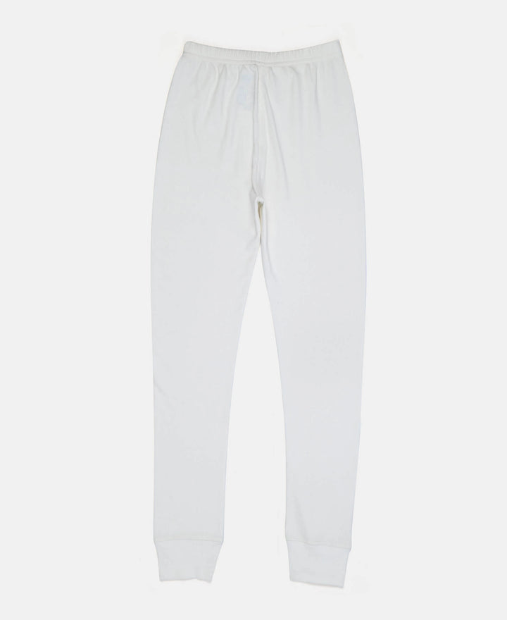 Kid's Super Combed Cotton Rich Brushed Thermal Long John with StayWarm Treatment - Off White