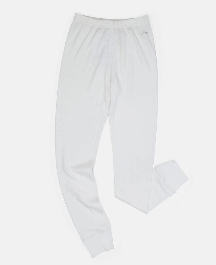 Kid's Super Combed Cotton Rich Brushed Thermal Long John with StayWarm Treatment - Off White