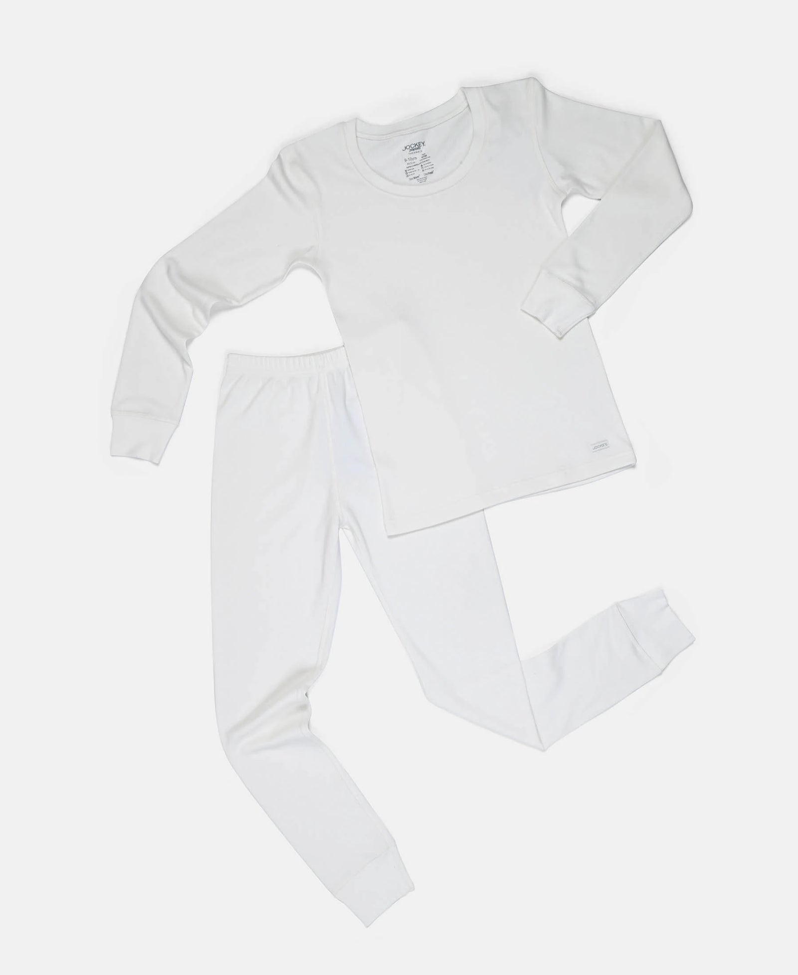 Kid's Super Combed Cotton Rich Brushed Thermal Long John with StayWarm Treatment - Off White