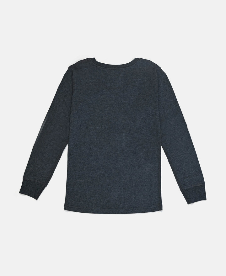 Kid's Super Combed Cotton Rich Brushed Thermal Undershirt with StayWarm Treatment - Charcoal Melange