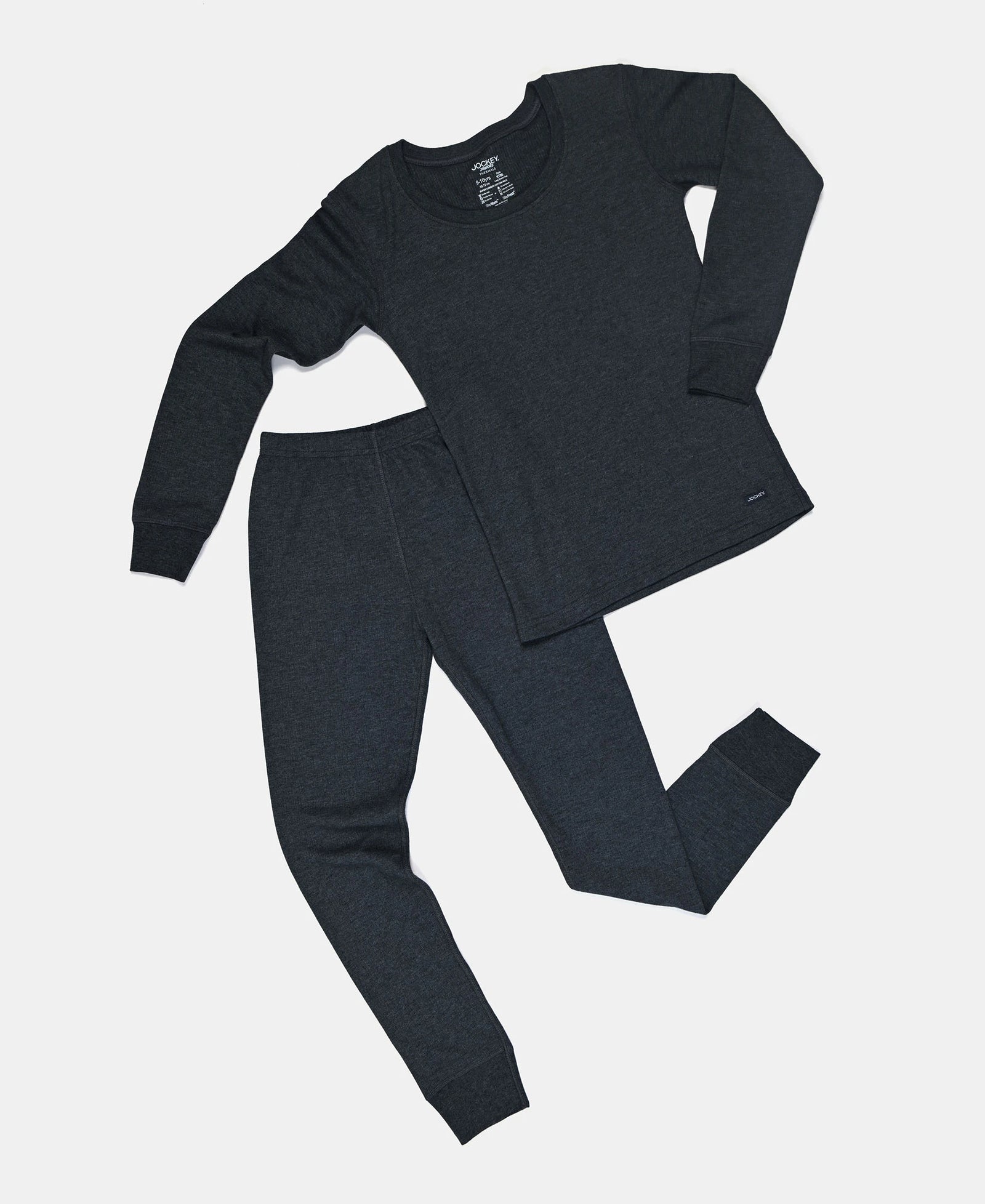 Kid's Super Combed Cotton Rich Brushed Thermal Undershirt with StayWarm Treatment - Charcoal Melange