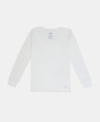 Kid's Super Combed Cotton Rich Brushed Thermal Undershirt with StayWarm Treatment - Off White