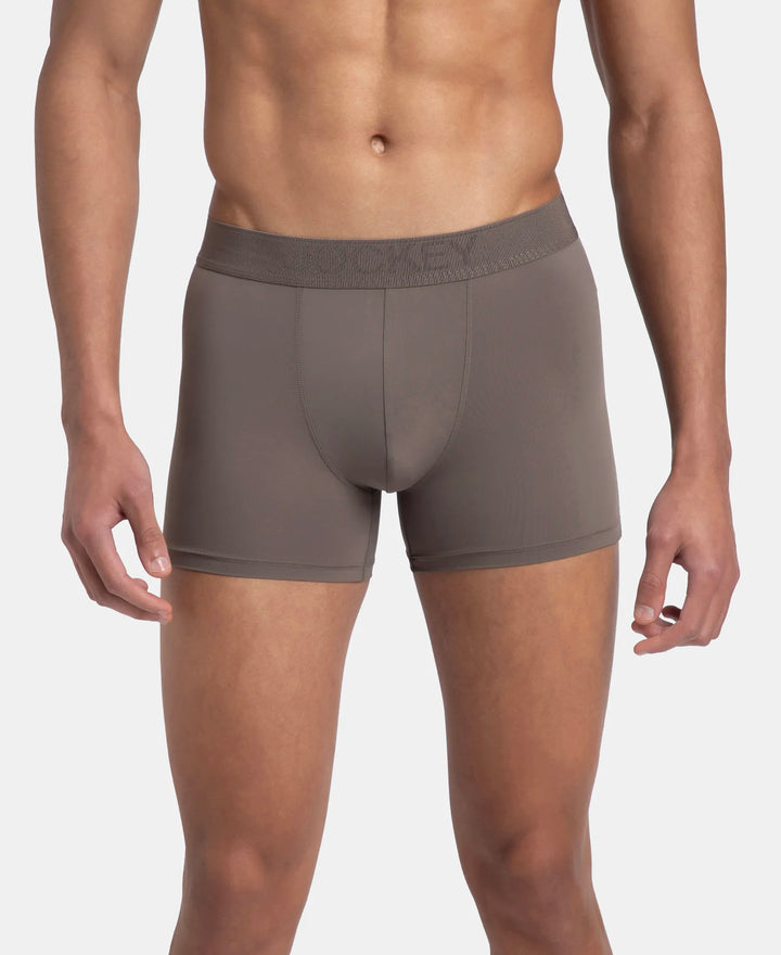 Soft Touch Recycled Microfiber Elastane Stretch Trunk with Ultrasoft Waistband - Dark Khaki