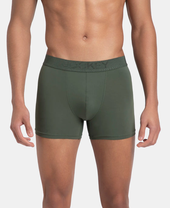 Soft Touch Recycled Microfiber Elastane Stretch Trunk with Ultrasoft Waistband - Thyme