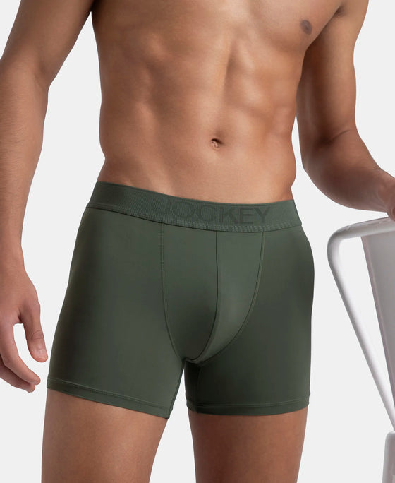 Soft Touch Recycled Microfiber Elastane Stretch Trunk with Ultrasoft Waistband - Thyme