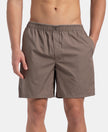 Super Combed Mercerized Cotton Woven Fabric Boxer Shorts - Dark Khaki
