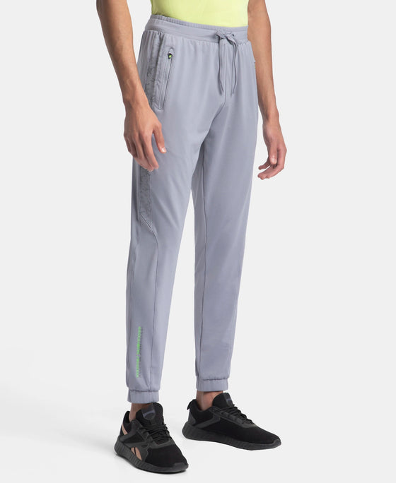 Microfiber Elastane Stretch Jogger with Zipper Pockets and StayDry Treatment - CP Grey